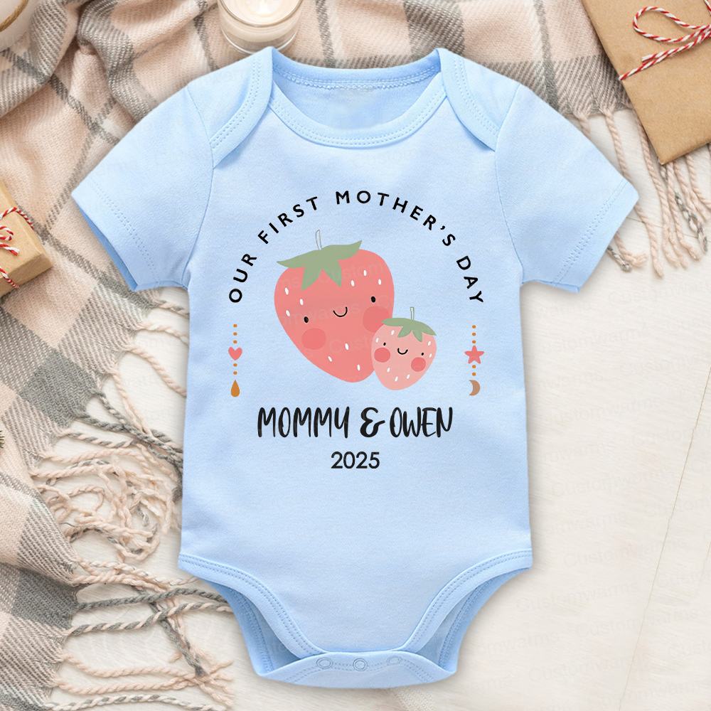 Personalized First Mother's Day Mommy and Baby Outfit | CWFamily18