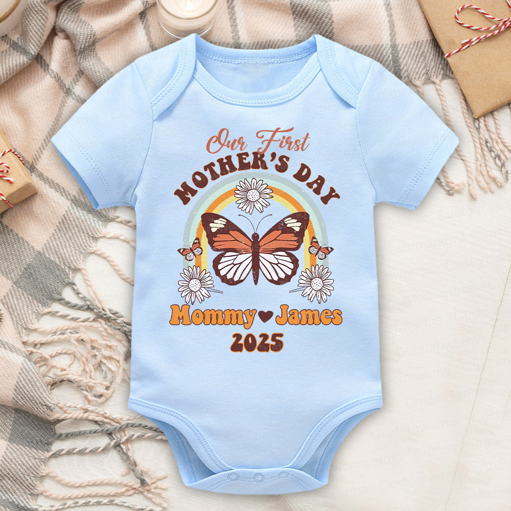 Personalized First Mother's Day Mommy and Baby Outfit | CWFamily34