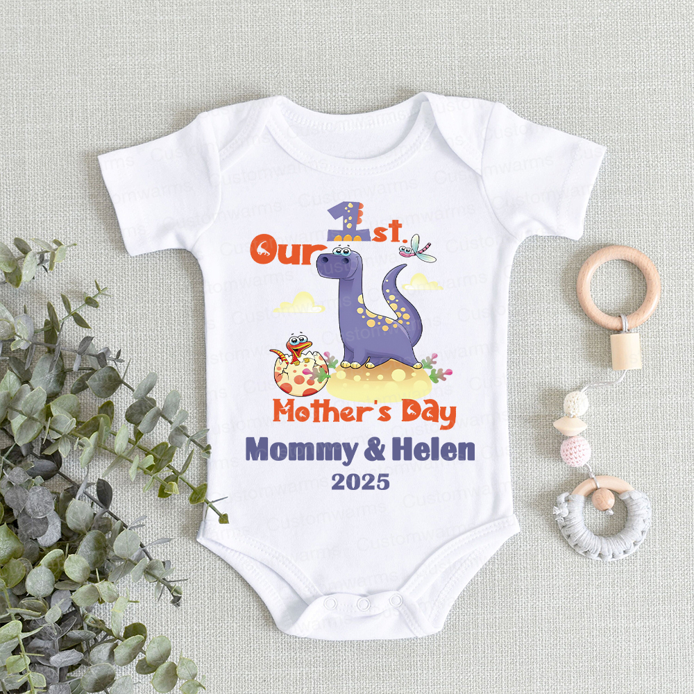 Personalized First Mother's Day Mommy and Baby Outfit | CWFamily36