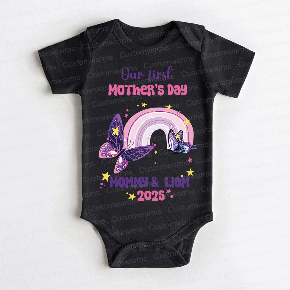 Personalized First Mother's Day Mommy and Baby Outfit | CWFamily38