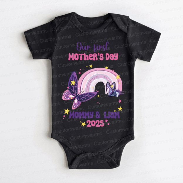 Personalized First Mother's Day Mommy and Baby Outfit | CWFamily38