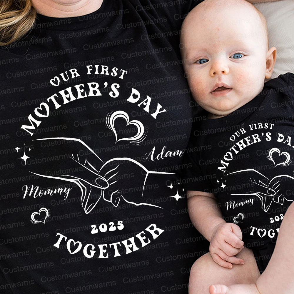 Personalized First Mother's Day Mommy and Baby Outfit | CWFamily39