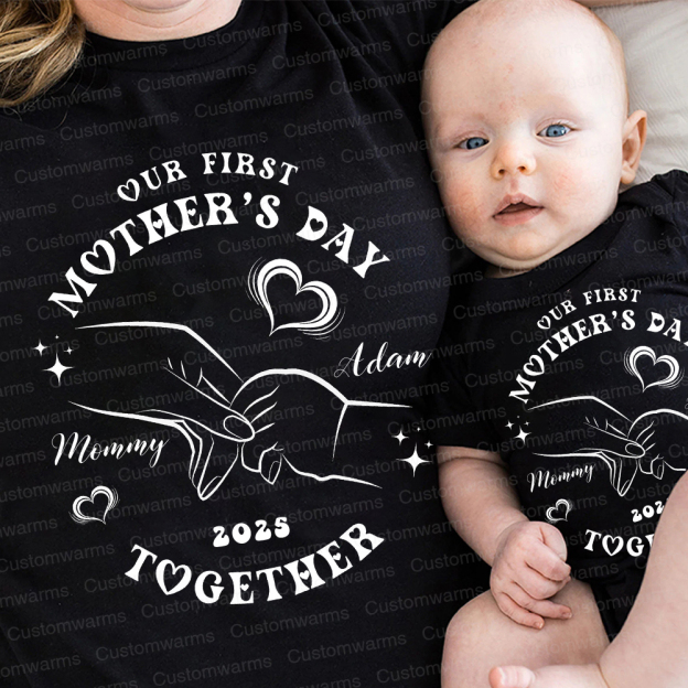 Personalized First Mother's Day Mommy and Baby Outfit | CWFamily39