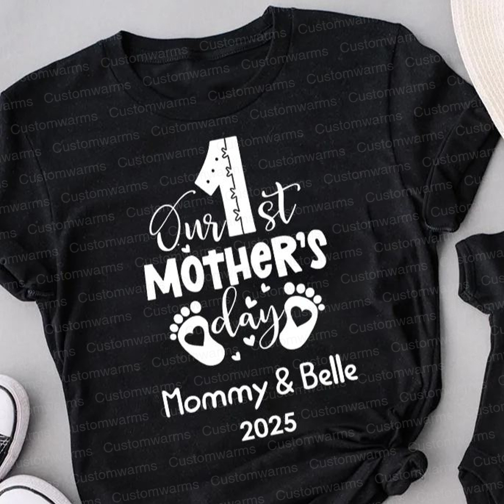Personalized First Mother's Day Mommy and Baby Outfit | CWFamily20