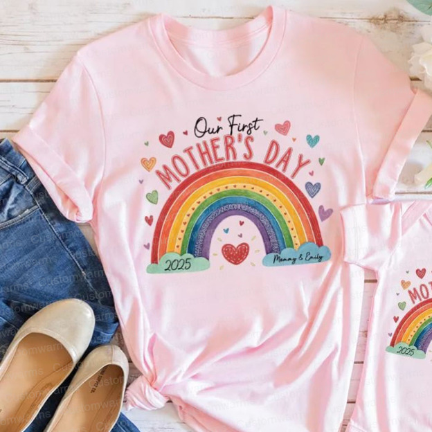 Personalized First Mother's Day Mommy and Baby Outfit | CWFamily21