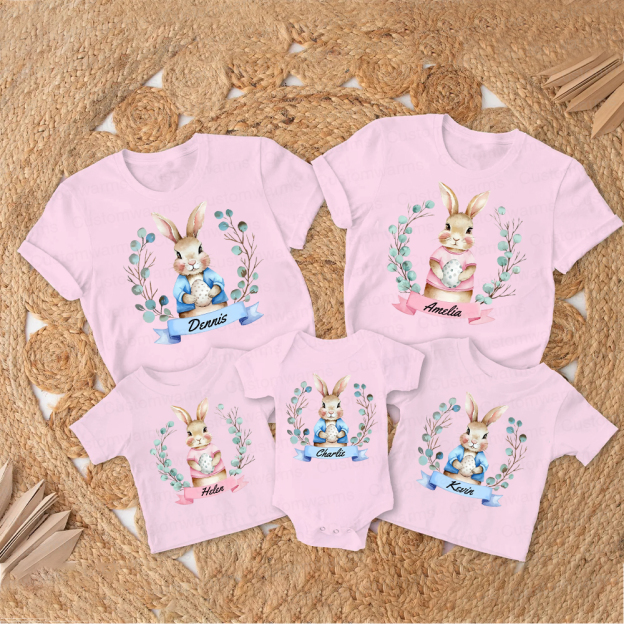 Personalized Family Happy Easter Matching Shirt | CWEaster61