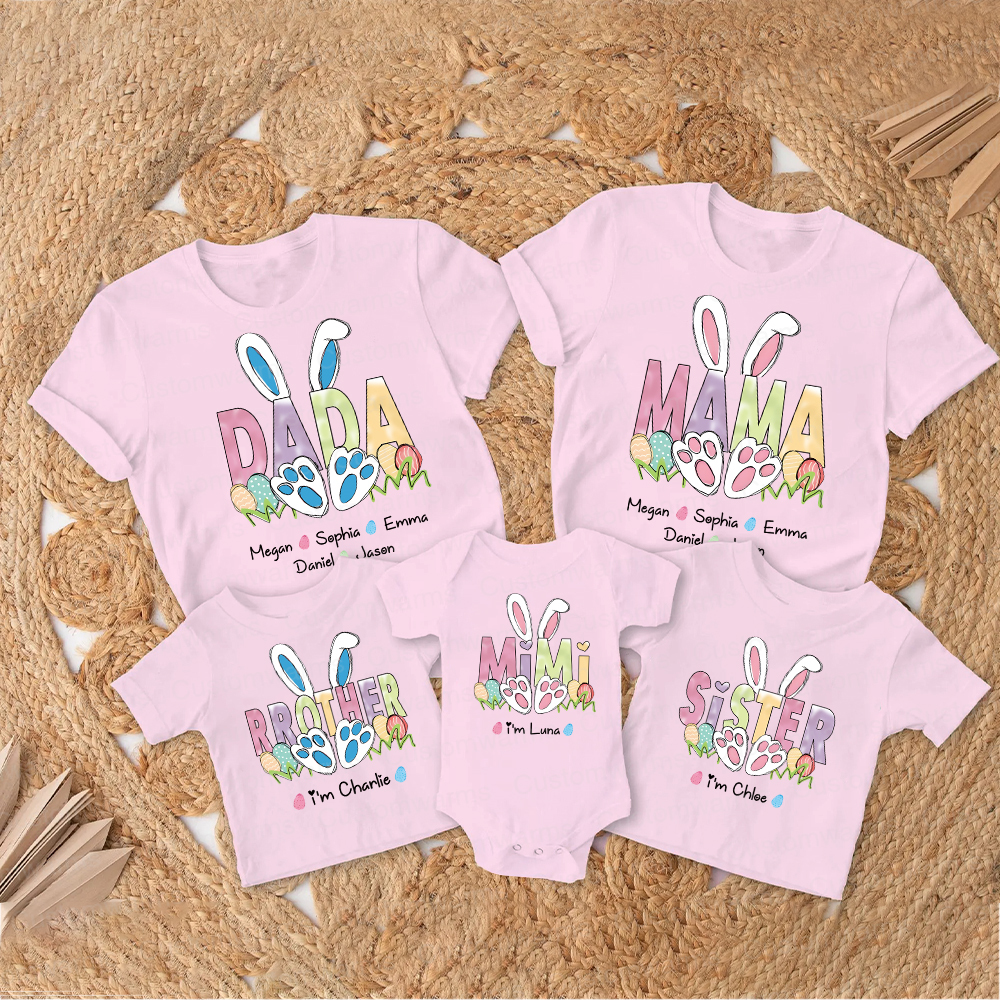 Personalized Family Happy Easter Matching Shirt | CWEaster64