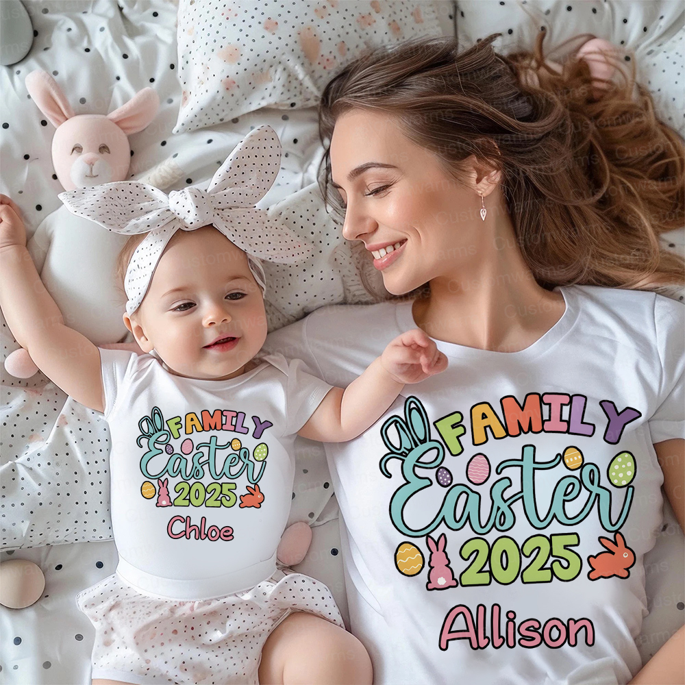 Personalized Family Happy Easter Matching Shirt | CWEaster65