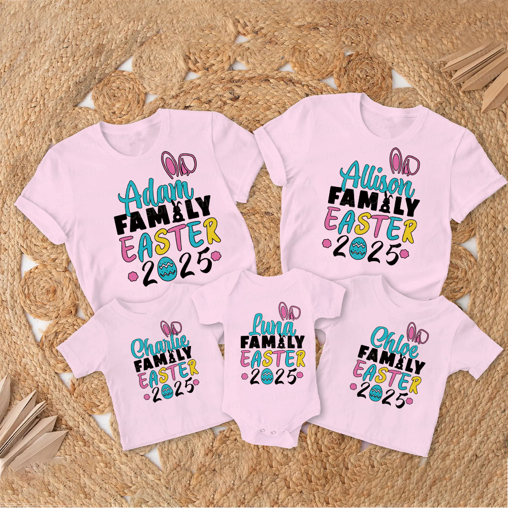 Personalized Family Happy Easter Matching Shirt | CWEaster66