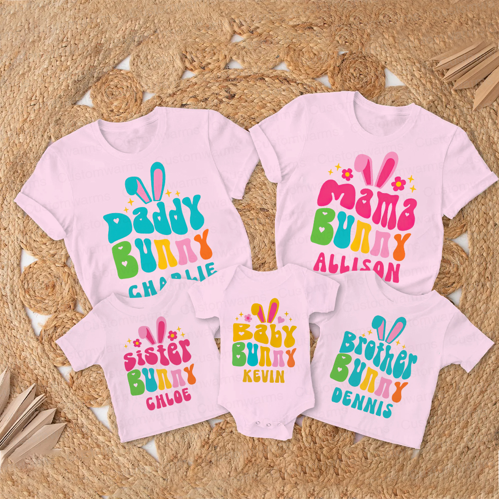 Personalized Family Happy Easter Matching Shirt | CWEaster75