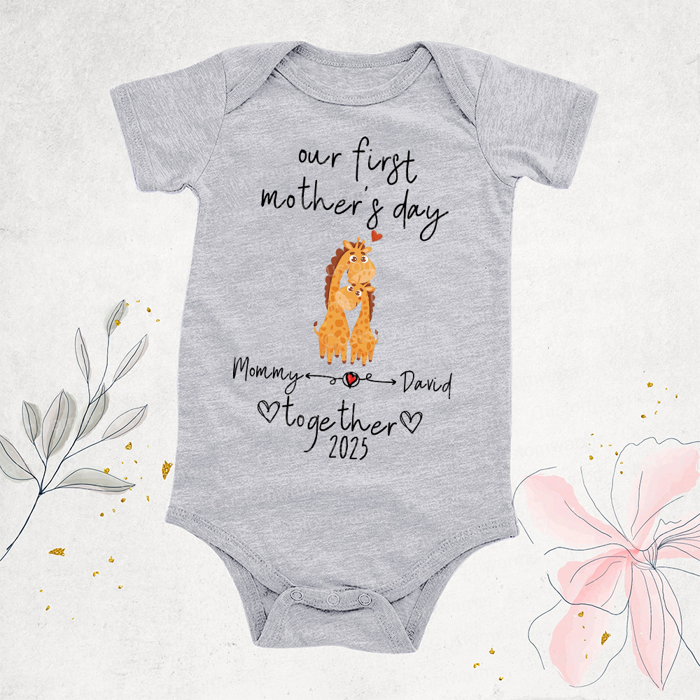 Personalized First Mother's Day Mommy and Baby Outfit | CWFamily43