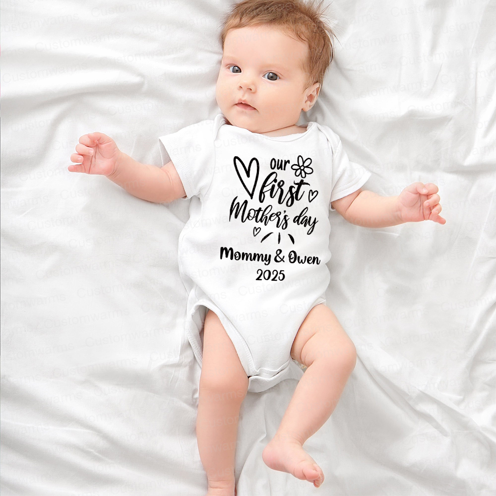 Personalized First Mother's Day Mommy and Baby Outfit | CWFamily45