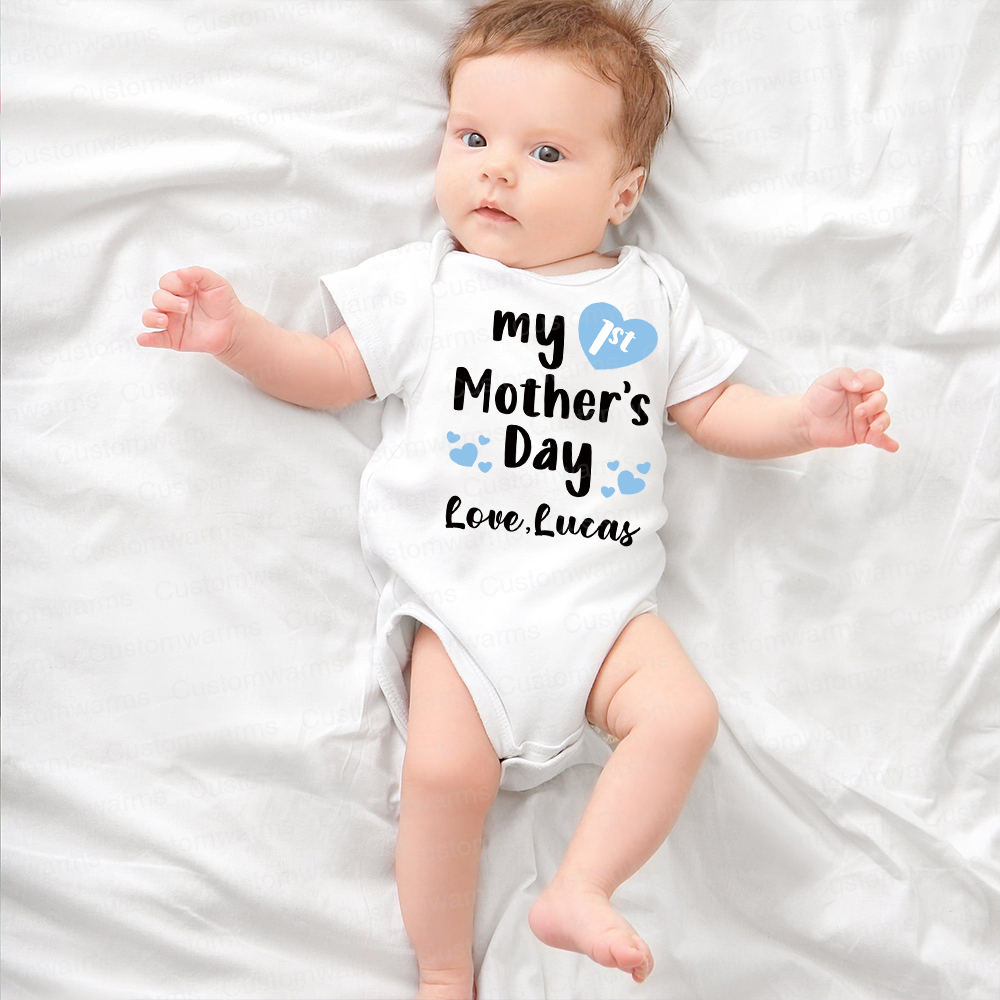 Personalized First Mother's Day Mommy and Baby Outfit | CWFamily49