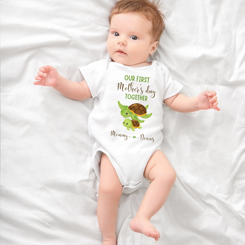 Personalized First Mother's Day Mommy and Baby Outfit | CWFamily46