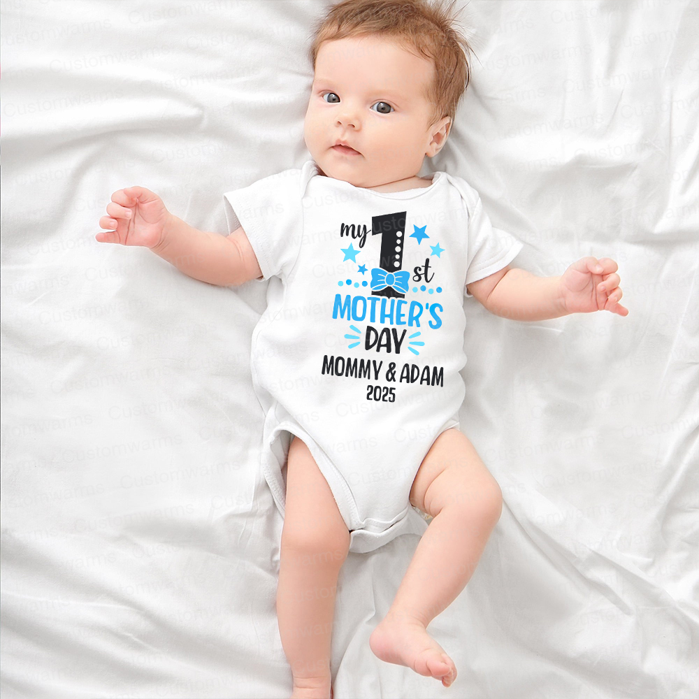 Personalized First Mother's Day Mommy and Baby Outfit | CWFamily53