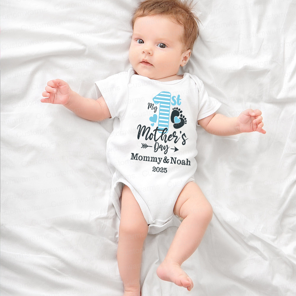 Personalized First Mother's Day Mommy and Baby Outfit | CWFamily54