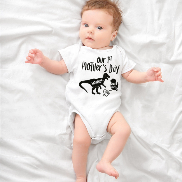 Personalized First Mother's Day Mommy and Baby Outfit | CWFamily55