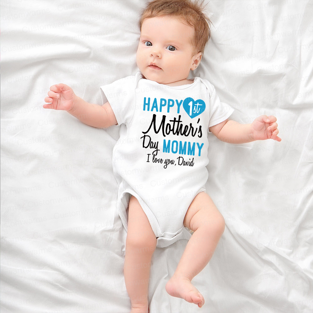 Personalized First Mother's Day Mommy and Baby Outfit | CWFamily56