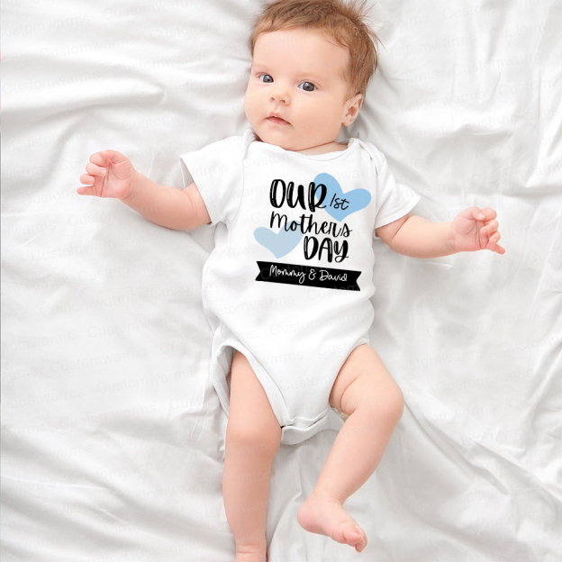 Personalized First Mother's Day Mommy and Baby Outfit | CWFamily58