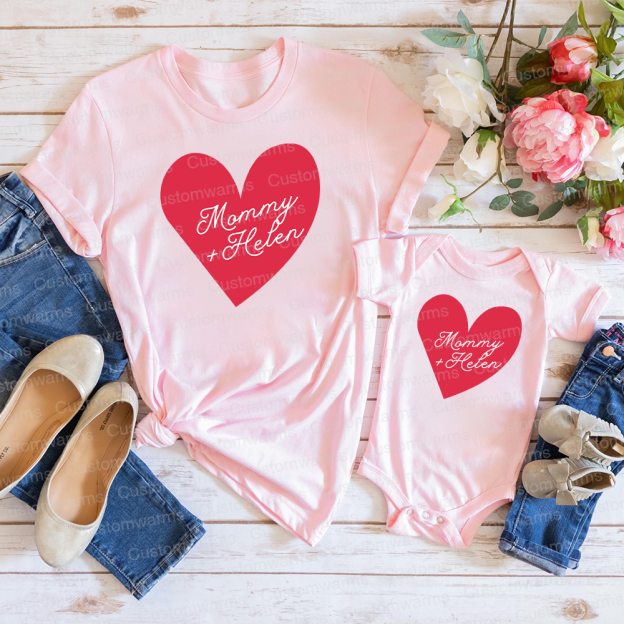 Personalized First Mother's Day Mommy and Baby Outfit | CWFamily62