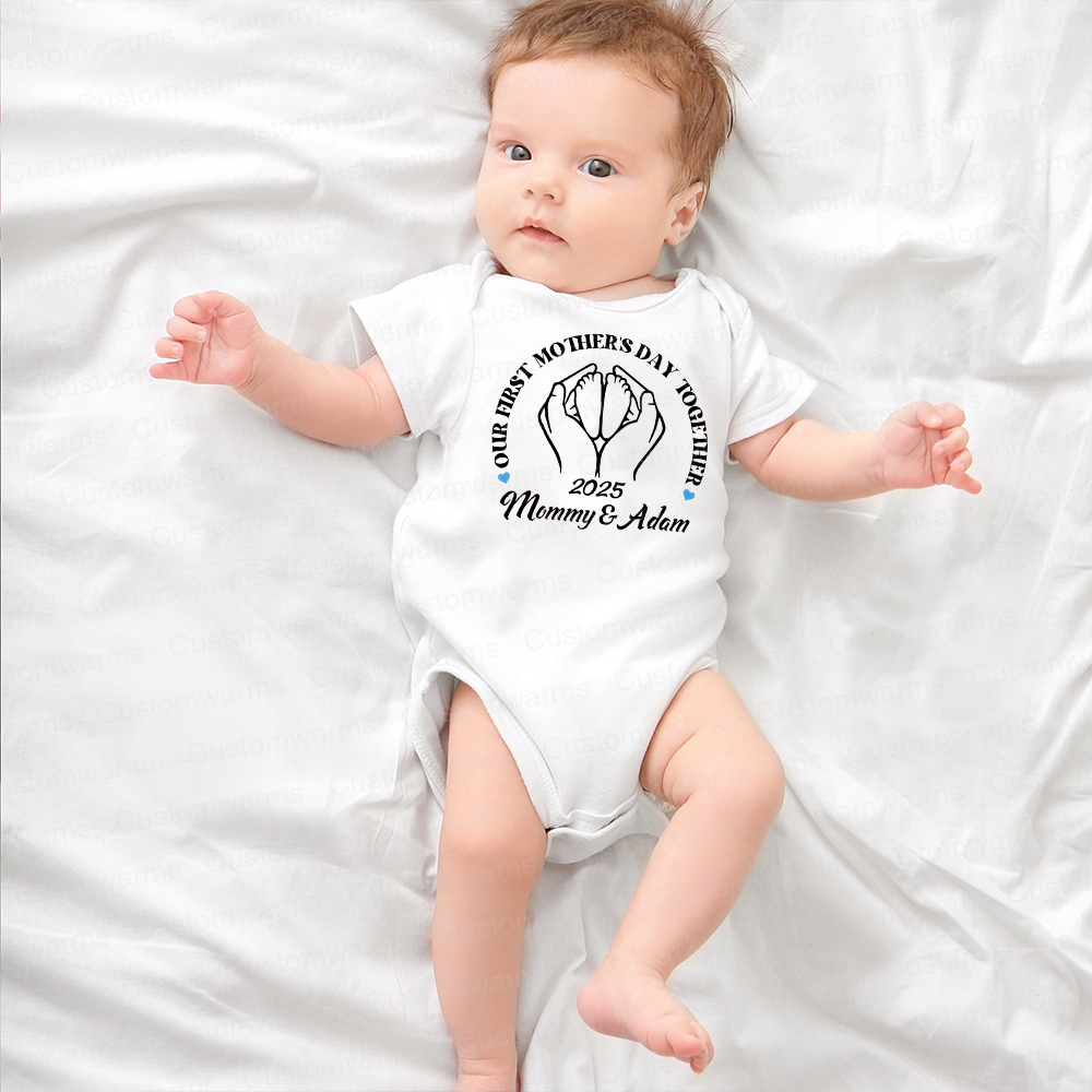 Personalized First Mother's Day Mommy and Baby Outfit | CWFamily63