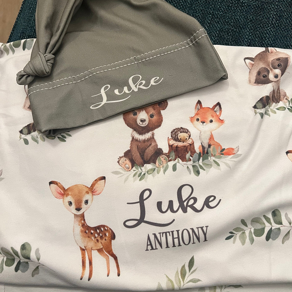 Personalized Baby Swaddle Blanket Set for Comfort & Unique | BBBlanket16