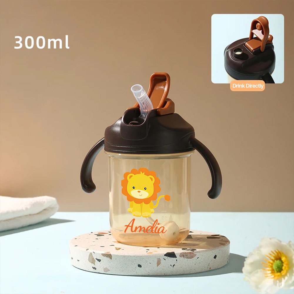 Personalized BPA Free 10oz Mini Portable Water Bottle With Straw | YouBottle70