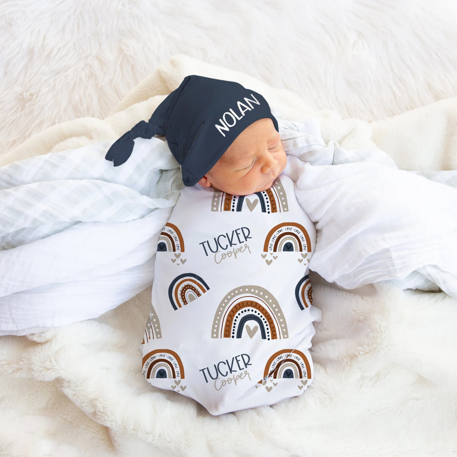 Personalized Baby Swaddle Blanket Set for Comfort & Unique | BBBlanket19