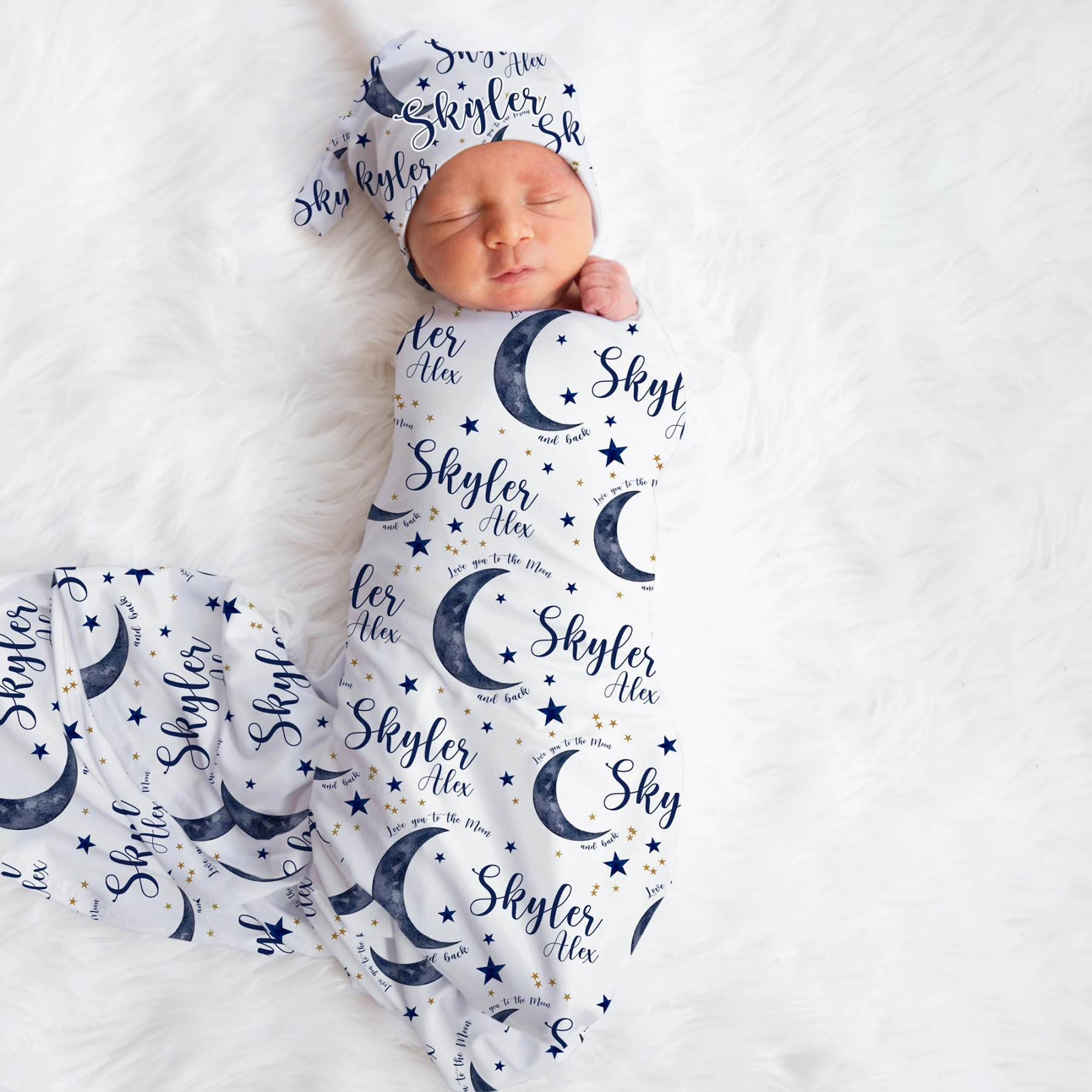 Personalized Baby Swaddle Blanket Set | BBBlanket30