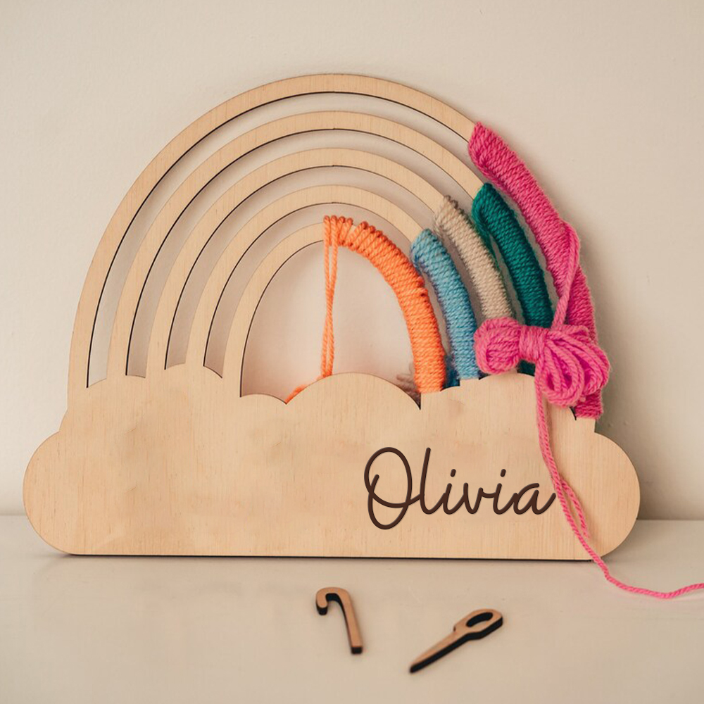 Personalized DIY Rainbow Wooden Kids Craft Kit | CWToy121