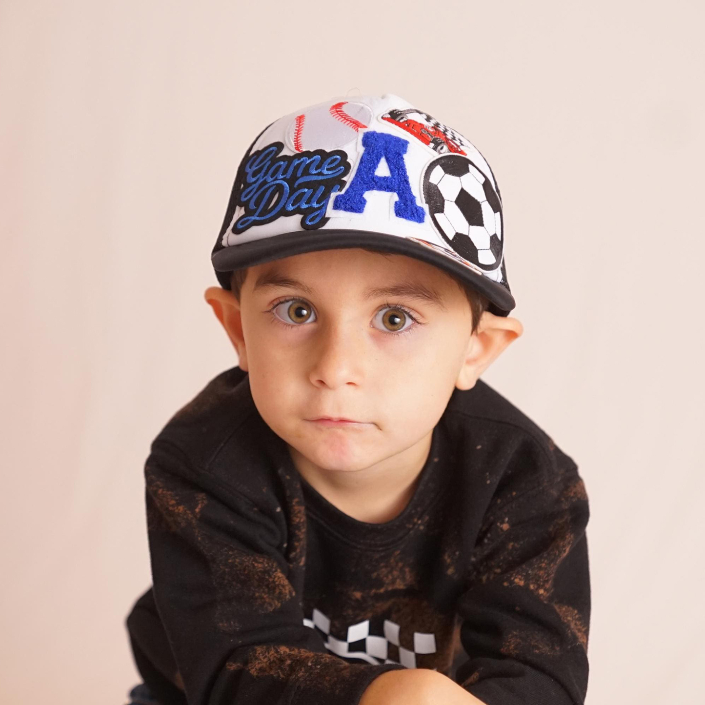 Personalized Kids Chenille Patch Trucker Hat | CWBeach188