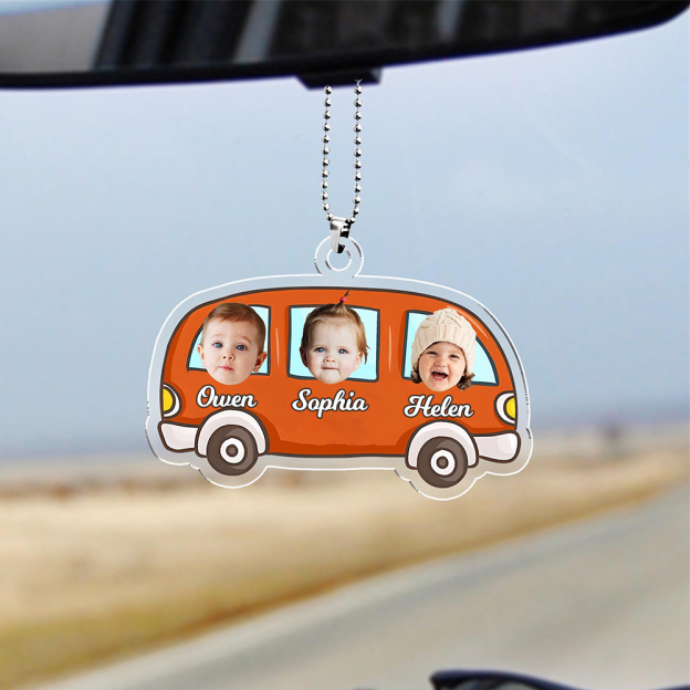 Personalized Kid Photos Car Hanger Fathers Day Gift | CWToy125