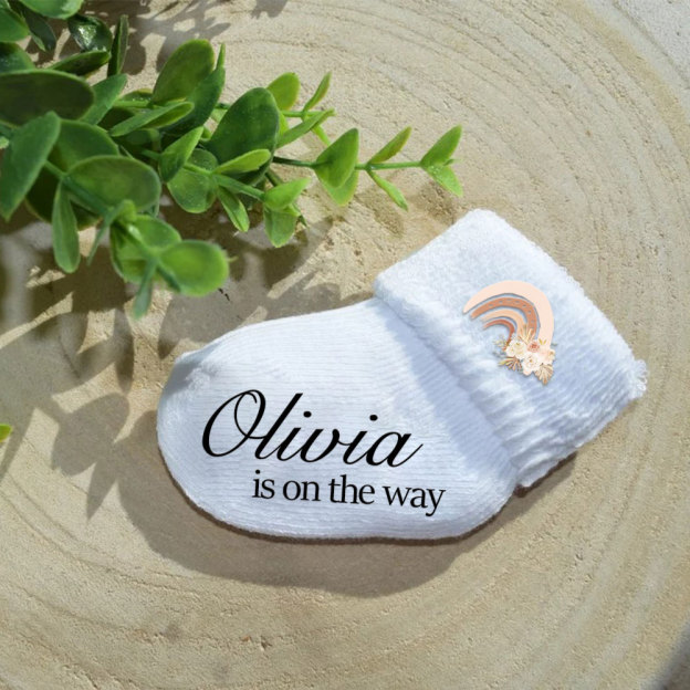 Personalised Pregnancy Announcement Baby Socks | CWBaby220