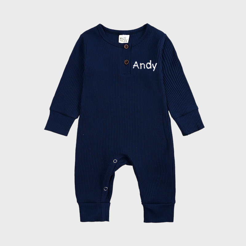 Personalized Embroidery Kids Cozy Soft Sweatshirt Romper | inRomper08
