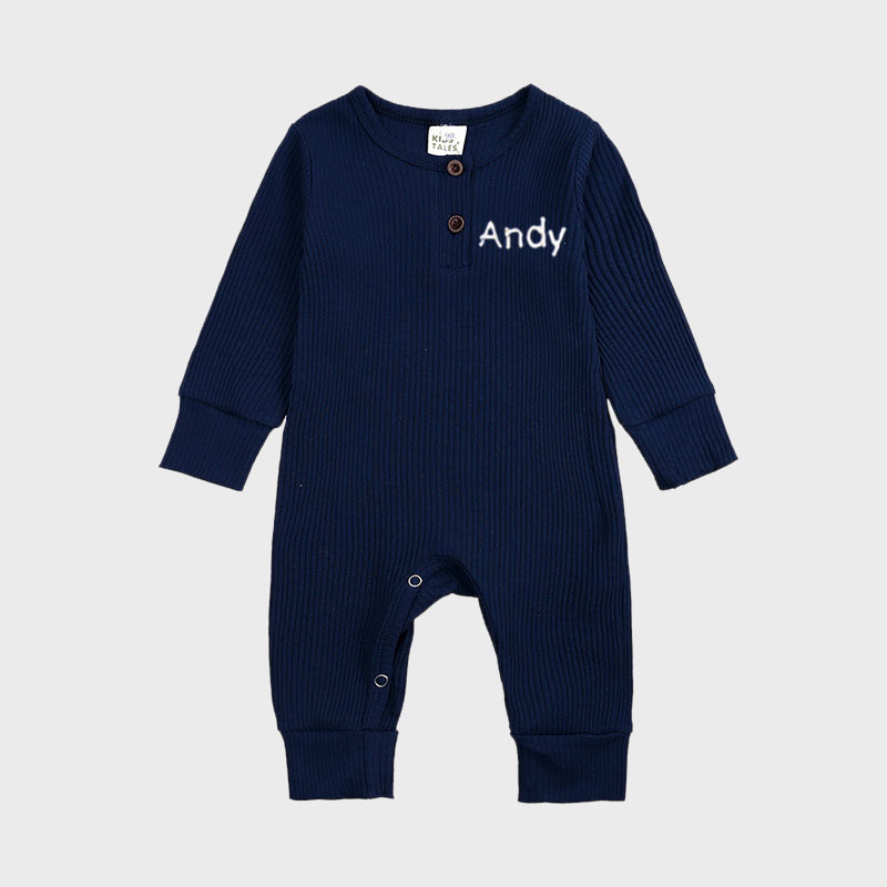 Personalized Embroidery Kids Cozy Soft Sweatshirt Romper | inRomper08
