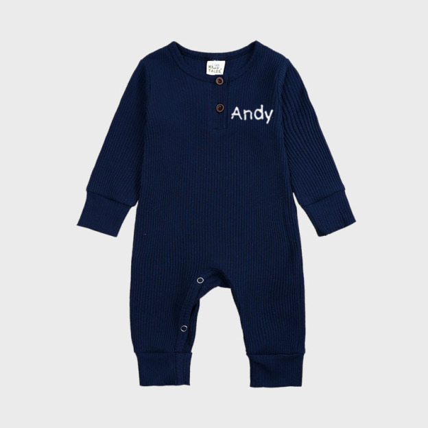 Personalized Embroidery Kids Cozy Soft Sweatshirt Romper | inRomper08