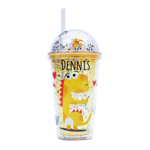 Personalised BPA Free 16oz Cartoon Dinosaur Tumblers Bottles | YouBottle75