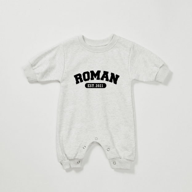 Personalized Kids Cozy Soft Sweatshirt Romper | inRomper09