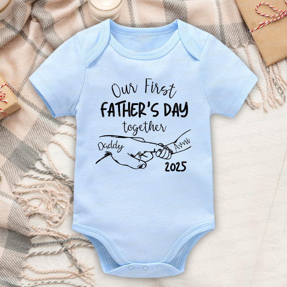Personalized First Father's Day Daddy and Baby Outfit | CWFamily66