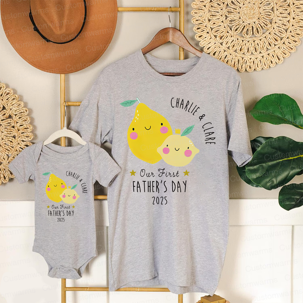 Personalized First Father's Day Daddy and Baby Outfit | CWFamily69
