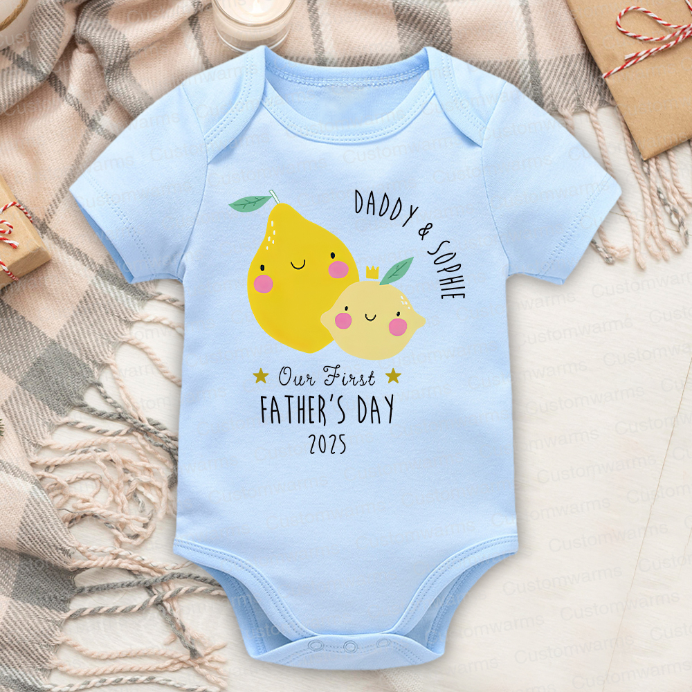 Personalized First Father's Day Daddy and Baby Outfit | CWFamily69
