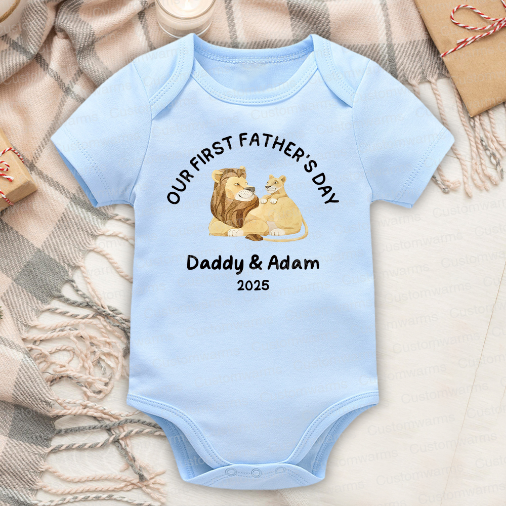 Personalized First Father's Day Daddy and Baby Outfit | CWFamily77