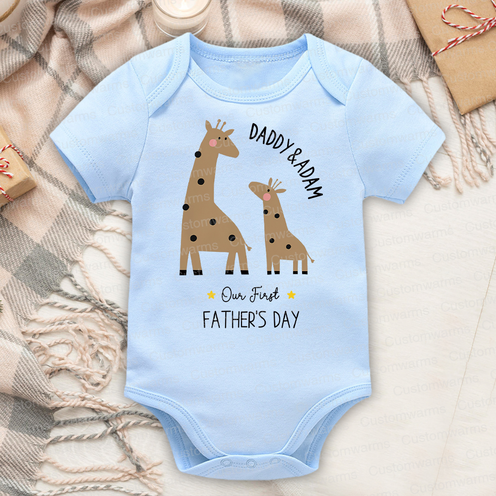 Personalized First Father's Day Daddy and Baby Outfit | CWFamily79