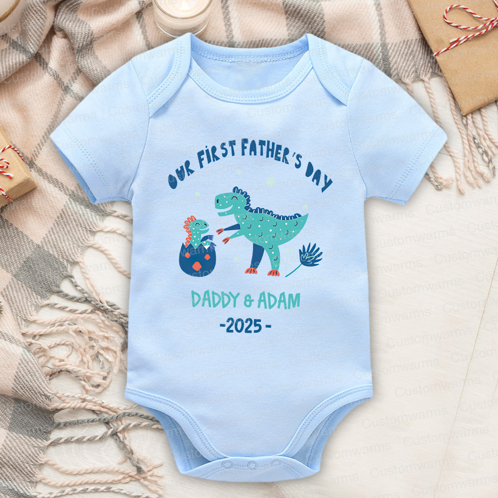 Personalized First Father's Day Daddy and Baby Outfit | CWFamily93