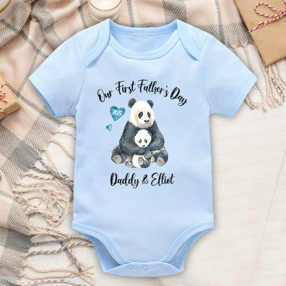 Personalized First Father's Day Daddy and Baby Outfit | CWFamily94