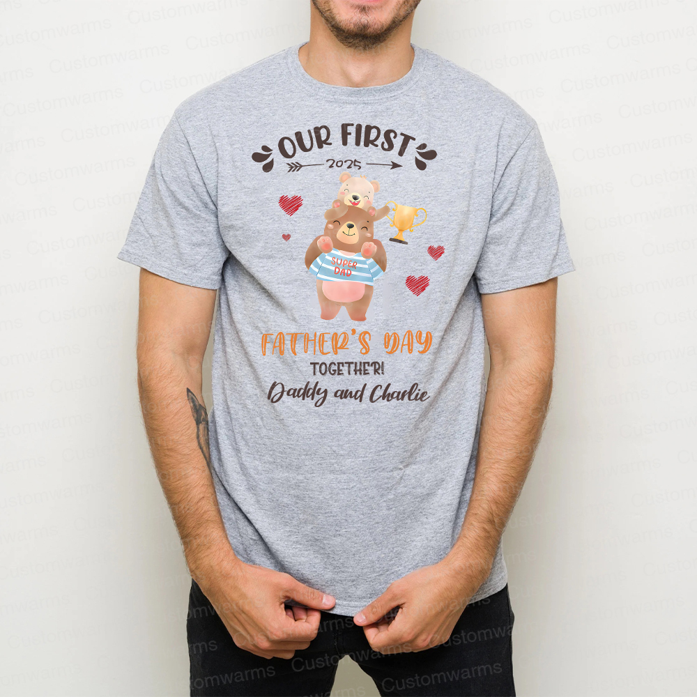 Personalized First Father's Day Daddy and Baby Outfit | CWFamily98
