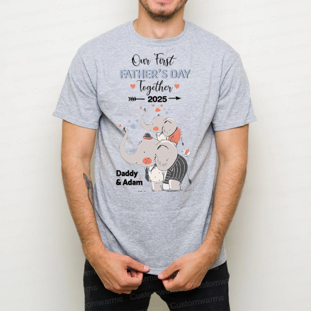 Personalized First Father's Day Daddy and Baby Outfit | CWFamily100