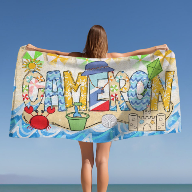 Personalized Lovely Kid Towel for Summer & Beach | CWTowel162