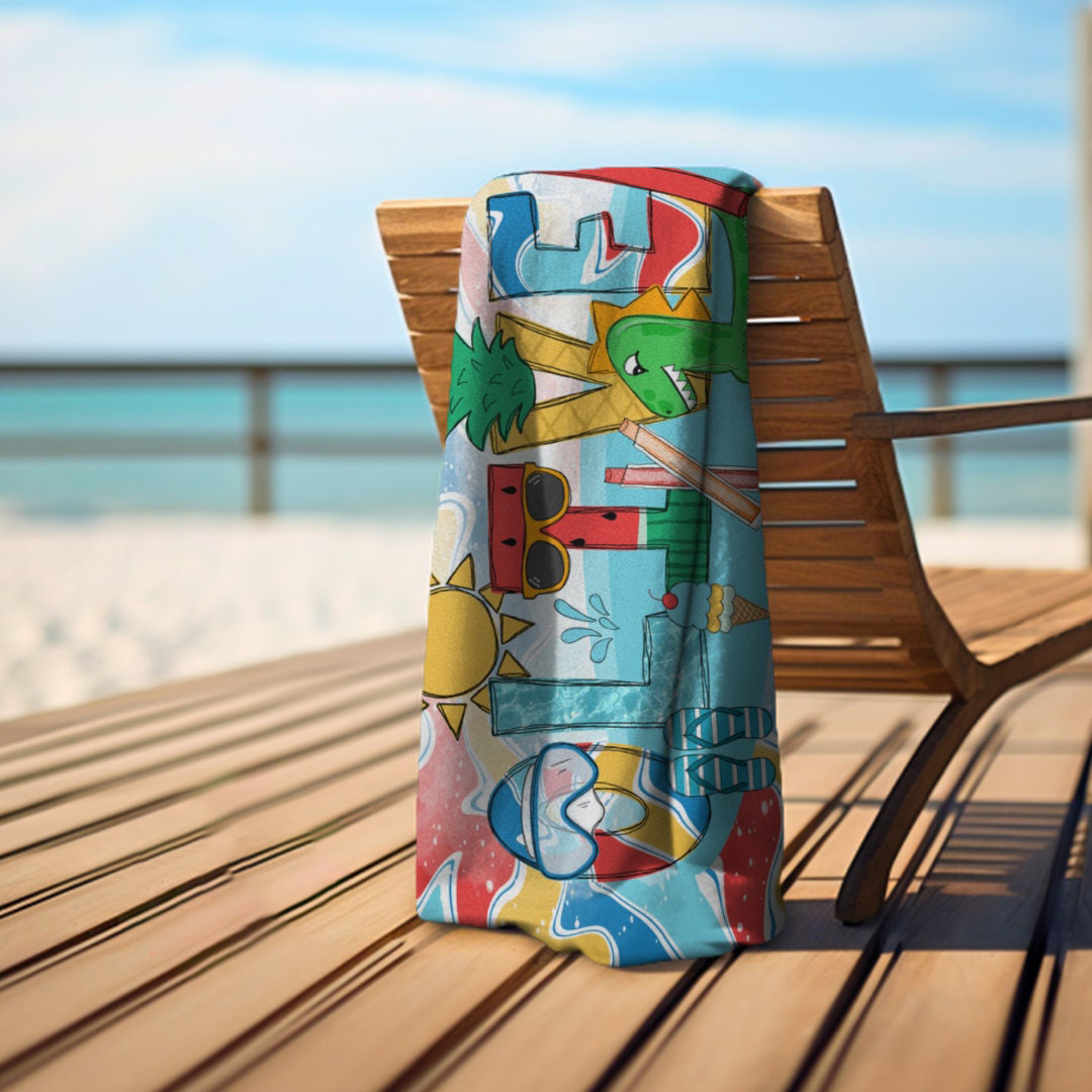Personalized Lovely Kid Towel for Summer & Beach | CWTowel163