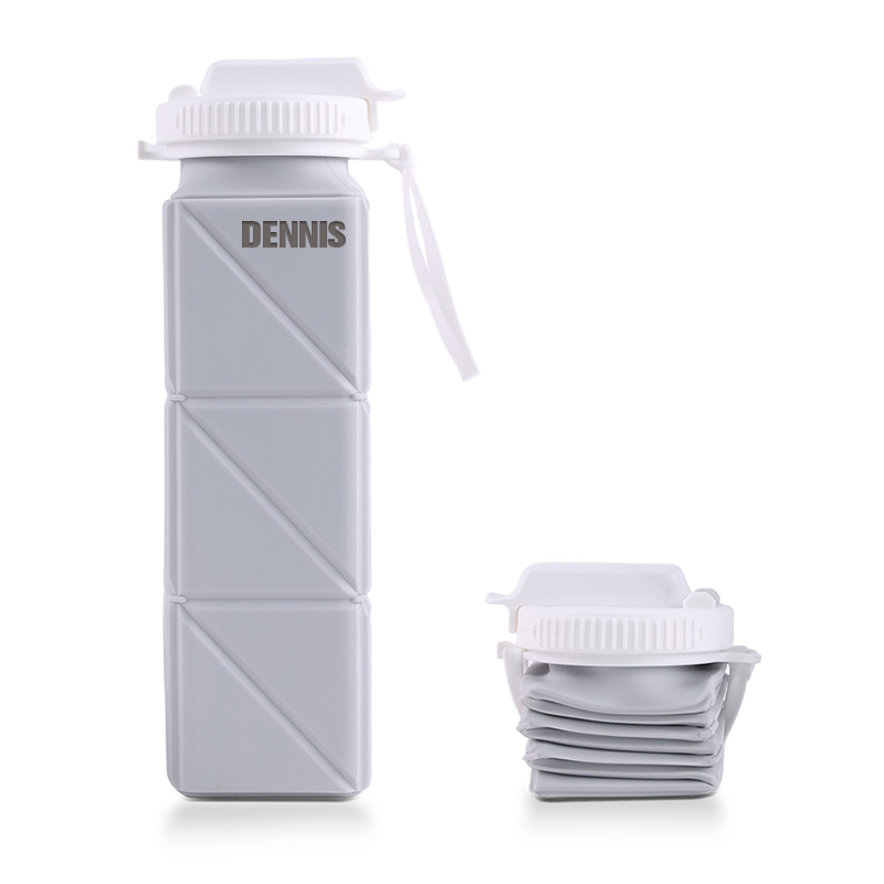 Personalised BPA Free 20oz Food Grade Silicone Foldable Water Bottles | YouBottle80
